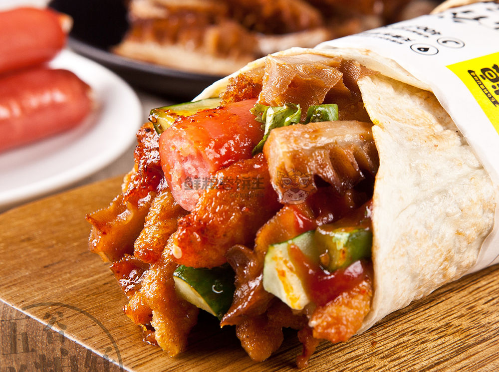 开一家鲜粮卷饼王卤肉卷饼店加盟费多少?大致需要5万元起