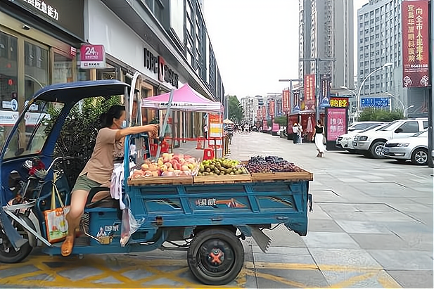 三轮车水果摊设计图片图片